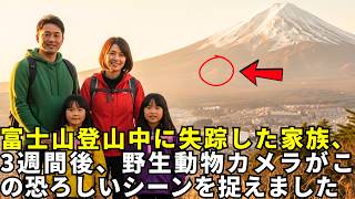 富士山登山中に失踪した家族、3週間後、野生動物カメラがこの恐ろしいシーンを捉えました…
