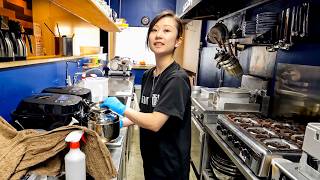 24-Year-Old Japanese young girl makes Ramen The restaurant is thriving