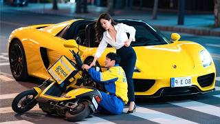 Female CEO forces delivery guy to marry her with sports car!