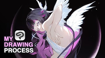 My New Drawing Method!✨Full Anime Illustration Process in Clip Studio Paint [Speedpaint]