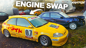 CHEAP ENGINE SWAP CHALLENGE In Kanjo Honda Civic