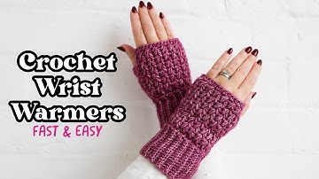 Crochet Wrist Warmers in 3 sizes | Simple Beginner Pattern