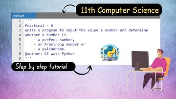 Class 11 CS Practical – checking perfect, armstrong and palindrome 🐍 | Python Practical programs