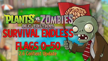 Survival: Pool (Endless) Flags 0-50 | PvZ DLC 2.6