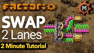 Factorio Tutorial: How to SWAP 2 Full LANES | Nugget #6