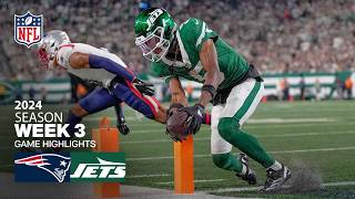 New England Patriots vs. New York Jets Game Highlights | NFL 2024 Season Week 3