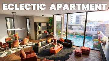 Modern Eclectic Apartment | ASMR Speed Build | The Sims 4 | No CC