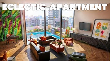 Modern Eclectic Apartment | ASMR Speed Build | The Sims 4 | No CC