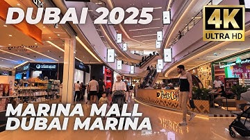Dubai [4K] Marina Mall & Dubai Marina - Stunning Walking Tour 2025 🇦🇪