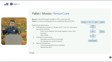 Pallas TPU: Compilation for TensorCore & SparseCore | JAX/OpenXLA DevLab Fall 2025