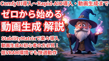 ゼロから始める動画生成解説！ComfyUI導入～Rapid-AIO導入・動画生成まで！動画生成AI初心者の方必見！