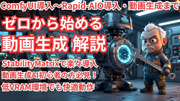 ゼロから始める動画生成解説！ComfyUI導入～Rapid-AIO導入・動画生成まで！動画生成AI初心者の方必見！