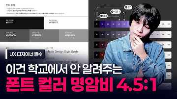 폰트 컬러, 왜 명암비 4.5:1에서 UX 차이가 날까?