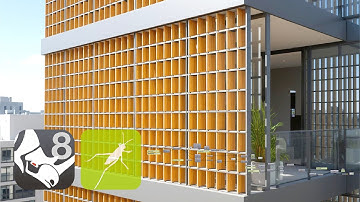 Grasshopper Rhino louvered Facade Parametric Design Script And Tutorial + ReRenderai