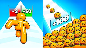 Tall Man Run vs Food Run💥 EPIC SpeedRun Challenge - All Levels Unlocked (Android,iOS)