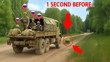 Oekraïense FPV-drones vallen plotseling een Russisch konvooi aan