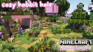 Minecraft Longplay | Cozy Hobbit Hole Farm (no commentary)
