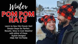 It's Sew Easy! Stylish Pom Pom Hats.  Step by Step Tutorial