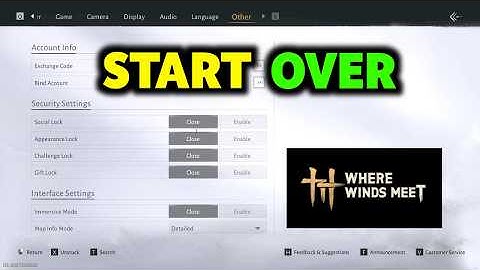 How To Start Over | Create a New Character in Where Winds Meet