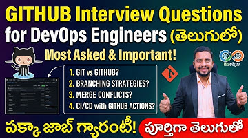 GITHUB Interview Questions for DevOps Engineers: Branching Strategies, Merge Conflicts & CI/CD