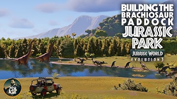 Building The BRACHIOSAUR PADDOCK in Jurassic World Evolution 3!