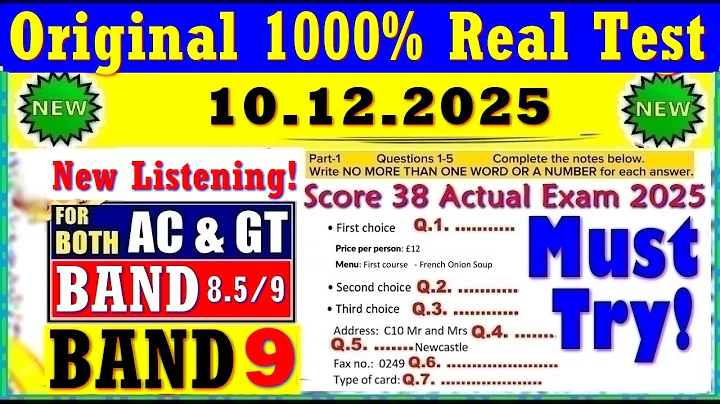IELTS LISTENING PRACTICE TEST 2025 WITH ANSWERS | 10.12.2025
