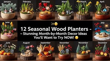 12 Seasonal Wood Planters 🌿🪵 Stunning Month-by-Month Decor Ideas You’ll Want to Try NOW!