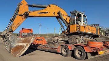 Loading & Transporting Two Liebherr 974 Excavators On Site - Labrianidis Mining Works - 4k