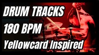 Yellowcard Inspired Driving Pop Punk Drums Only Drum Track - 180 BPM #drumtrack