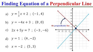 Perpendicular Line Passing Through Point │ Equation of a Line