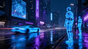 Neon City: Robots Run the Streets — Futuristic Anthem (Official MV)