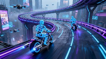 Neon City: Robots Run the Streets — Futuristic Anthem (Official MV)