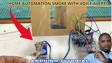Smoke Detection System with Arduino Uno R4 WiFi, Servo Motor, and Voice Alert.