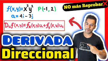 ✅DERIVADAS DIRECCIONALES y GRADIENTE [𝘼𝙥𝙧𝙚𝙣𝙙𝙚 𝙚𝙣 4 𝙋𝙖𝙨𝙤𝙨 😎​🫵​💯​] Cálculo Multivariable