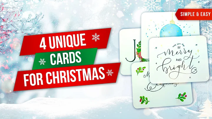 4 Easy CHRISTMAS CARDS | Under 5 Minutes! 🎄🌟 Last Minute Card Ideas💡 #christmas #2025