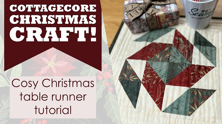 Get sewing for Christmas! 🎄Make this quilted Mosaic table runner #christmascraft  #christmasdecor