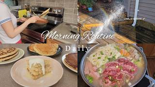 Housewife Daily | Cozy Morning Routine, Slow Living at Home | Pancakes & Cat Moments