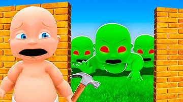 Baby Builds to Survive ZOMBIE APOCALYPSE!