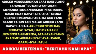 PADAHAL AKU YANG ULANG TAHUN TAPI MALAH ADIKKU YANG DAPAT HADIAH. AKU TERSENYUM DAN BERKATA...