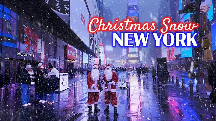NEW YORK Christmas SNOW ❄️ Snowfall in Manhattan - Walking Tour 4K