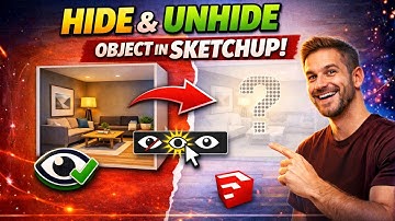 How to hide and unhide in sketchUp | Hide And Unhide Object in SketchUp | Tips Hide the model