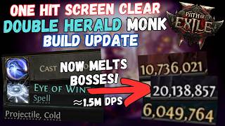 NEW CoS/EoW Setup for BOSSING - Double Herald Invoker Monk - Build Update & Guide - Path of Exile 2