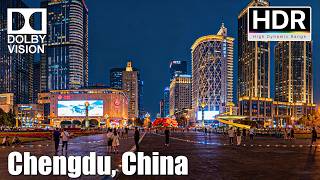 Chengdu, China | Walking in the city center at night, Tianfu Square