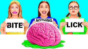 Bite, Lick or Nothing Challenge | Funny Food War by DoDo Challenge