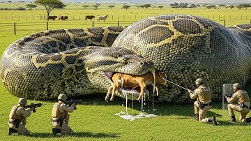 Heroic Rescue Team Saves Lonely Cow from Deadly Giant Python🐍 | @WildlifeRescue-team