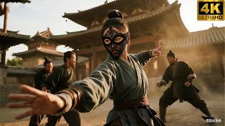 💥【2025 Movie】Mask woman knocked out several tough guy with kungfu,protect herself and her crew！