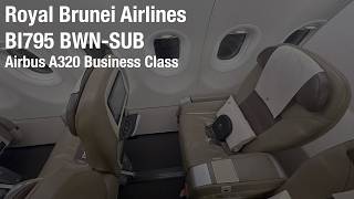 Cheapest Business Class Upgrade? Royal Brunei Airlines Airbus A320 Flight Report BI795 BWN-SUB