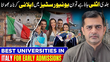 Study in Italy 2026 Intake Admissions | Early and Easy Entry | December and January Applications