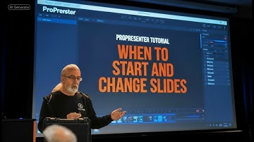 ProPresenter Tutorial: How to know when to start and change slides