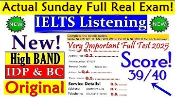 IELTS LISTENING PRACTICE TEST 2025 WITH ANSWERS | 30.11.2025